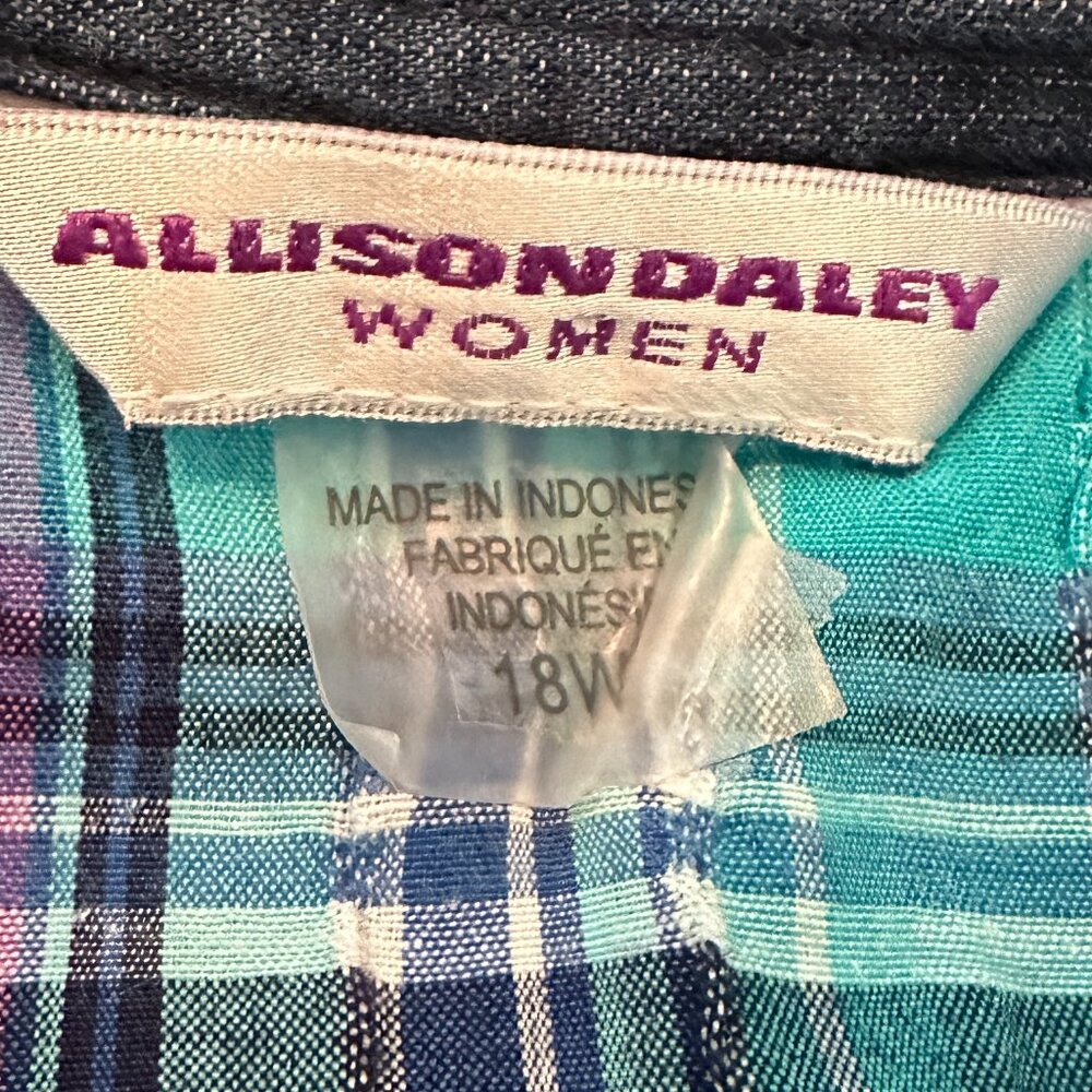 ALLISON DALEY Ultramarine Blue Plaid Top - Picture 9 of 9